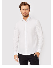 Koszula męska Koszula Contrast Print K10K109824 Biały Slim Fit - modivo.pl Calvin Klein 