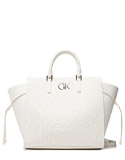 Shopper bag Torebka Re-Lock Drawstring Tote Bag Perf K60K609126 Biały - modivo.pl Calvin Klein 