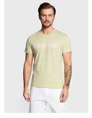 T-shirt - koszulka męska T-Shirt Front Logo K10K103078 Zielony Regular Fit - modivo.pl Calvin Klein 