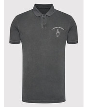 T-shirt - koszulka męska Denim Polo 1031485 Szary Regular Fit - modivo.pl Tom Tailor