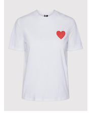 Bluzka T-Shirt Vanna 17123770 Biały Regular Fit - modivo.pl Pieces