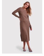 Sukienka Sukienka codzienna Kylie 17126214 Brązowy Slim Fit - modivo.pl Pieces