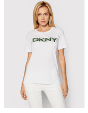 Bluzka T-Shirt P0FATCNA Biały Regular Fit - modivo.pl Dkny