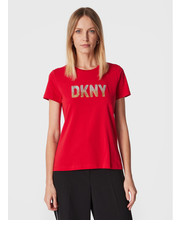 Bluzka T-Shirt P2MH7OMQ Czerwony Regular Fit - modivo.pl Dkny