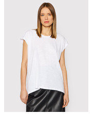 Bluzka T-Shirt Mathilde 27002573 Biały Oversize - modivo.pl Noisy May