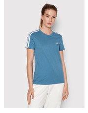 Bluzka adidas T-Shirt Essentials 3-Stripes HF7238 Niebieski Slim Fit - modivo.pl Adidas Performance
