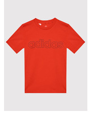 Bluzka adidas T-Shirt Lin HD5971 Czerwony Regular Fit - modivo.pl Adidas Performance
