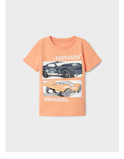 Bluzka T-Shirt HOT WHEELS 13203566 Pomarańczowy Regular Fit - modivo.pl Name It