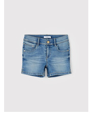 Spodnie Szorty jeansowe 13198536 Niebieski Slim Fit - modivo.pl Name It