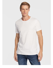 T-shirt - koszulka męska T-Shirt David 20503063 Biały Slim Fit - modivo.pl Casual Friday