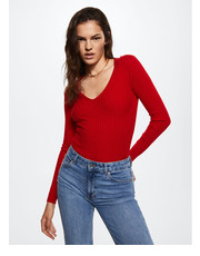 Sweter Sweter Goleta 37023838 Czerwony Slim Fit - modivo.pl Mango