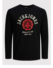 Bluza męska Jack&Jones Longsleeve Logo 12210821 Czarny Regular Fit - modivo.pl Jack & Jones