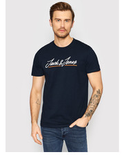 T-shirt - koszulka męska Jack&Jones T-Shirt Tons 12205107 Granatowy Regular Fit - modivo.pl Jack & Jones