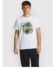 T-shirt - koszulka męska Jack&Jones T-Shirt Filt 12205221 Biały Regular Fit - modivo.pl Jack & Jones