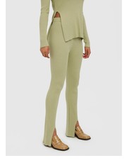 Spodnie Spodnie dzianinowe Gold 10276145 Zielony Slim Fit - modivo.pl Vero Moda