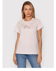 Bluzka T-Shirt Seasonal Logo L41GYGSU Różowy Regular Fit - modivo.pl Lee