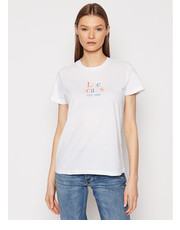 Bluzka T-Shirt Seasonal Logo L41GYG12 Biały Regular Fit - modivo.pl Lee