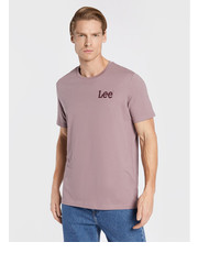 T-shirt - koszulka męska T-Shirt Wobbly Logo L65QAI70 112321768 Fioletowy Regular Fit - modivo.pl Lee