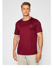 T-shirt - koszulka męska T-Shirt 710740727014 Bordowy Custom Slim Fit - modivo.pl Polo Ralph Lauren
