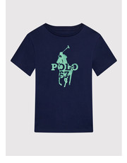 Bluzka T-Shirt 323870939004 Granatowy Regular Fit - modivo.pl Polo Ralph Lauren