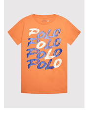 Bluzka T-Shirt 323865664001 Pomarańczowy Regular Fit - modivo.pl Polo Ralph Lauren