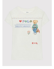 Bluzka T-Shirt 313869533001 Biały Regular Fit - modivo.pl Polo Ralph Lauren