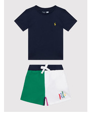 Bluzka Komplet t-shirt i szorty sportowe 320865743001 Granatowy Regular Fit - modivo.pl Polo Ralph Lauren