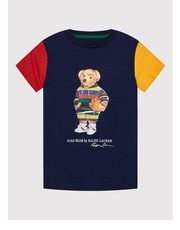 Bluzka T-Shirt 323870949001 Granatowy Regular Fit - modivo.pl Polo Ralph Lauren