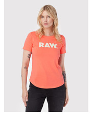 Bluzka T-Shirt Raw. D21226 -107-D159 Pomarańczowy Slim Fit - modivo.pl G-Star Raw