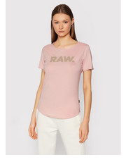 Bluzka T-Shirt Graphic D19950-4107-7176 Różowy Slim Fit - modivo.pl G-Star Raw