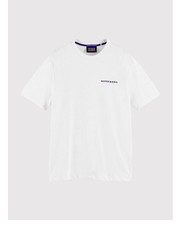 Bluzka T-Shirt Unisex 167331 Biały Regular Fit - modivo.pl Scotch & Soda