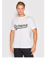 T-shirt - koszulka męska T-Shirt RMA22091TS Biały Regular Fit - modivo.pl John Richmond