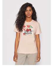 Bluzka T-Shirt Flower 1808341 Różowy Regular Fit - modivo.pl Jack Wolfskin
