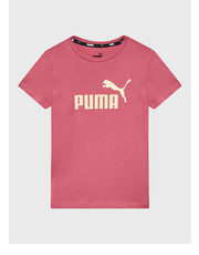 Bluzka T-Shirt Essentials Logo 846953 Różowy Regular Fit - modivo.pl Puma