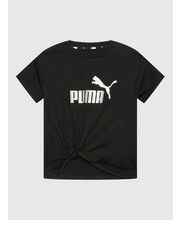 Bluzka T-Shirt Essentials+ Logo Knotted 846956 Czarny Relaxed Fit - modivo.pl Puma