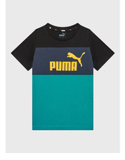 Bluzka T-Shirt Colorblock 846127 Czarny Regular Fit - modivo.pl Puma