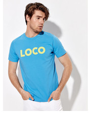 T-shirt - koszulka męska T-Shirt Loco Niebieski Regular Fit - modivo.pl Rage Age