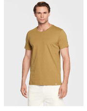 T-shirt - koszulka męska T-Shirt T-Basic M02056-W23 Beżowy Regular Fit - modivo.pl Volcano