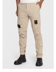 Spodnie męskie Spodnie materiałowe 222PA939CT83 Beżowy Regular Fit - modivo.pl Aeronautica Militare
