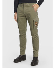 Spodnie męskie Spodnie materiałowe 222PA1513CT3001 Zielony Regular Fit - modivo.pl Aeronautica Militare