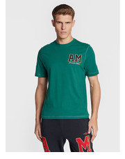T-shirt - koszulka męska T-Shirt 222TS2022J568 Zielony Regular Fit - modivo.pl Aeronautica Militare