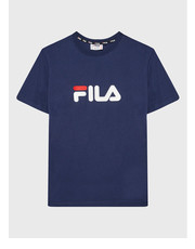 Bluzka T-Shirt Solberg Classic Logo FAT0109 Granatowy Regular Fit - modivo.pl Fila