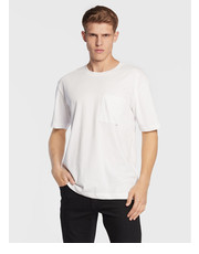 T-shirt - koszulka męska T-Shirt 30-400026 Biały Oversize - modivo.pl Lindbergh
