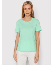 Bluzka T-Shirt Tjw Soft DW0DW06901 Zielony Regular Fit - modivo.pl Tommy Jeans