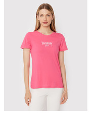 Bluzka T-Shirt Essential Logo DW0DW13696 Różowy Slim Fit - modivo.pl Tommy Jeans