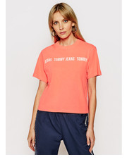 Bluzka T-Shirt Tjw Tape DW0DW10147 Pomarańczowy Relaxed Fit - modivo.pl Tommy Jeans