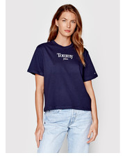 Bluzka T-Shirt Classic Essential Logo DW0DW13698 Granatowy Regular Fit - modivo.pl Tommy Jeans