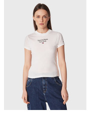 Bluzka T-Shirt Essentail DW0DW14899 Biały Regular Fit - modivo.pl Tommy Jeans
