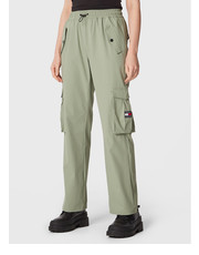 Spodnie Spodnie materiałowe Betsy DW0DW14623 Zielony Relaxed Fit - modivo.pl Tommy Jeans