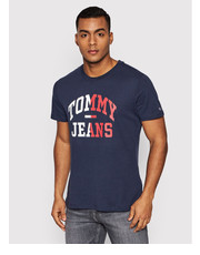 T-shirt - koszulka męska T-Shirt Entry Collegiate DM0DM12421 Granatowy Regular Fit - modivo.pl Tommy Jeans